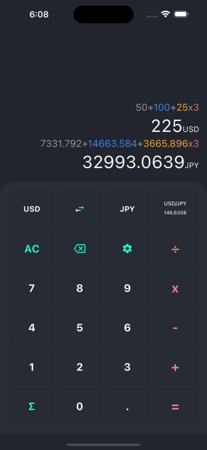 ExRate Calculator screenshot