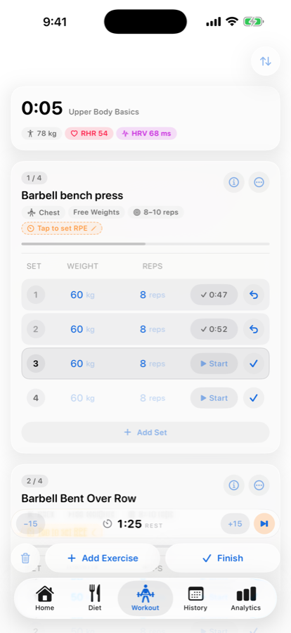 WristSet screenshot